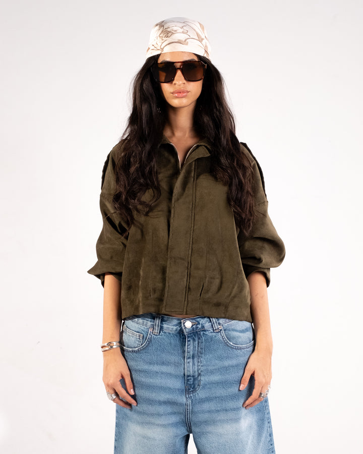 Modern Suede Scuba Jacket