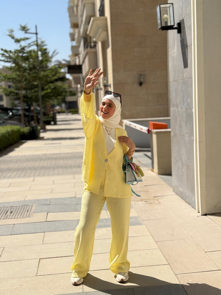 Linen Set Yellow