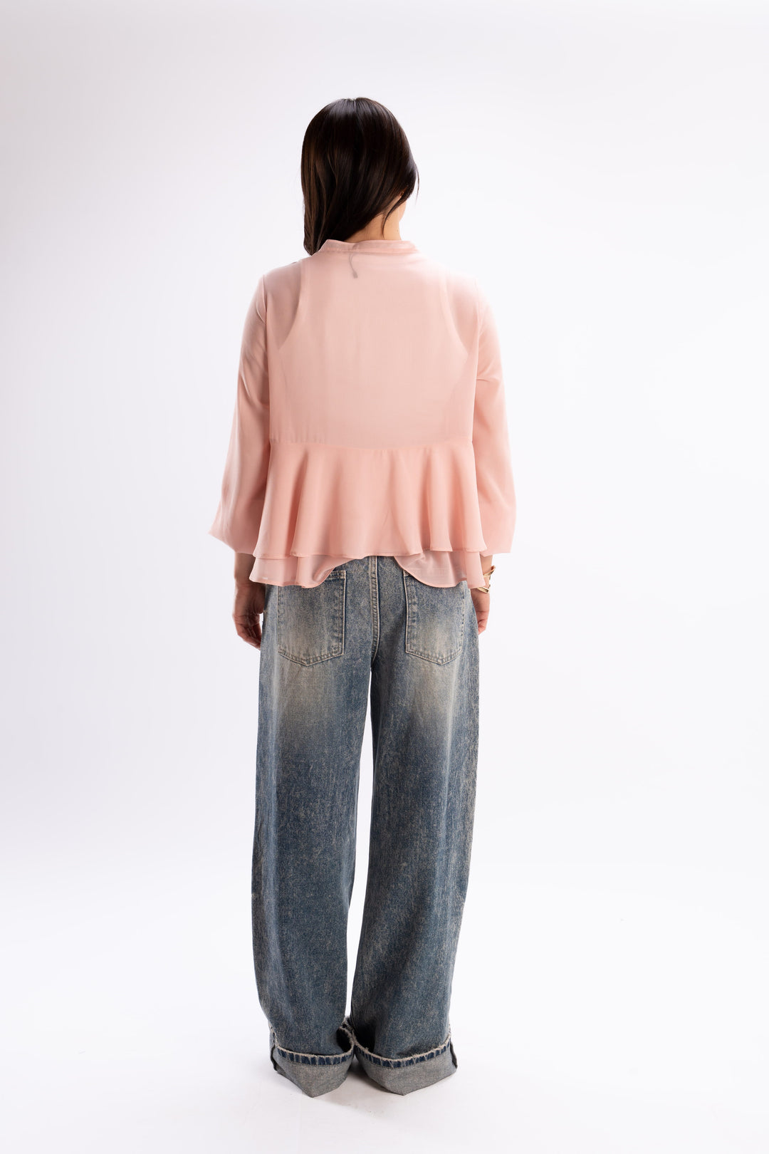 Tie Neck Chiffon Blouse