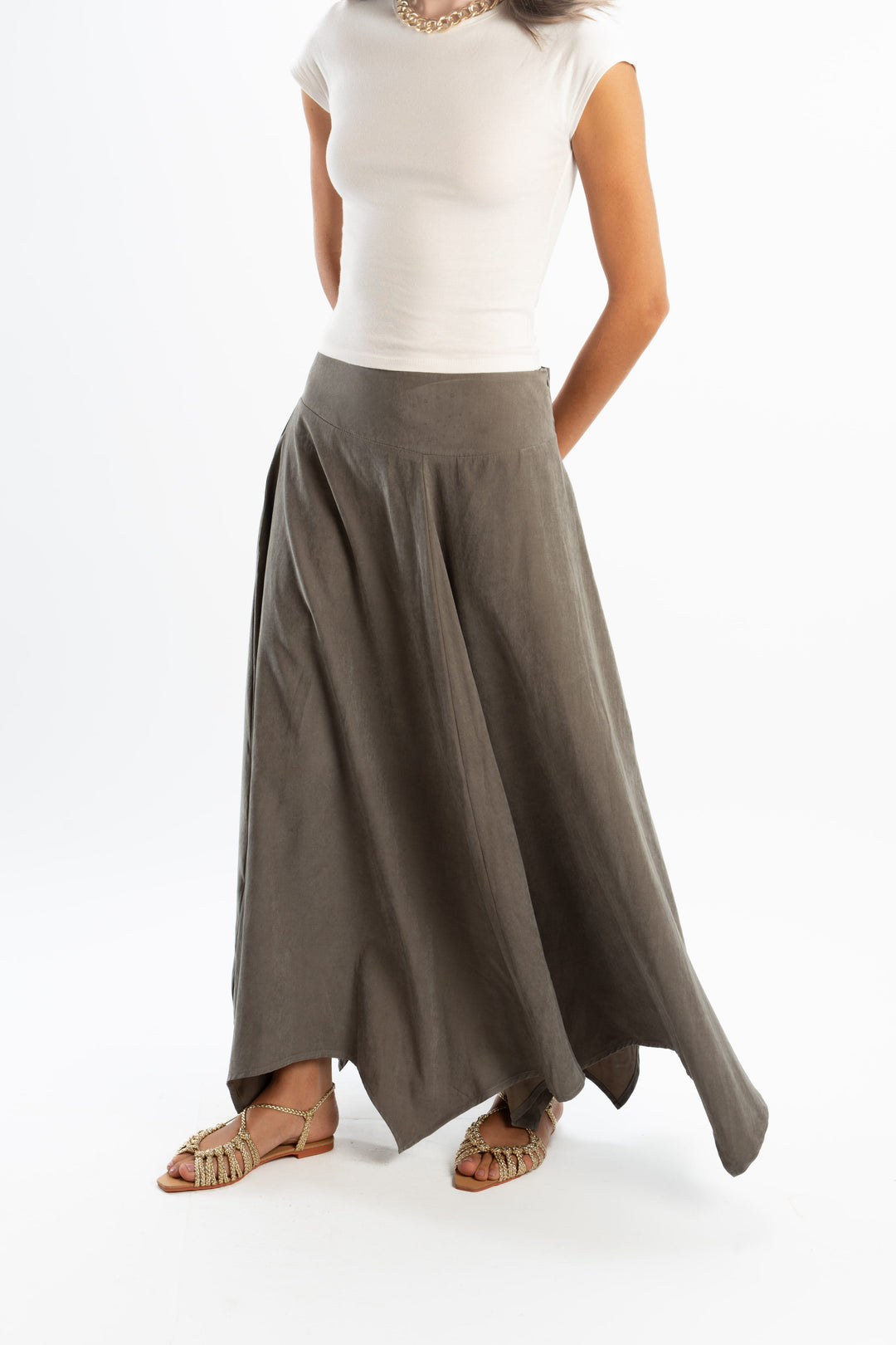 Wave Hem Skirt