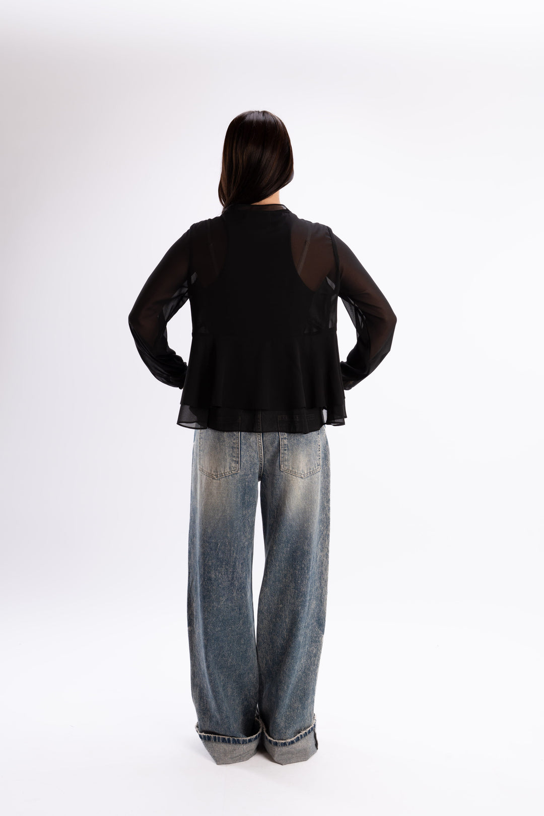 Tie Neck Chiffon Blouse