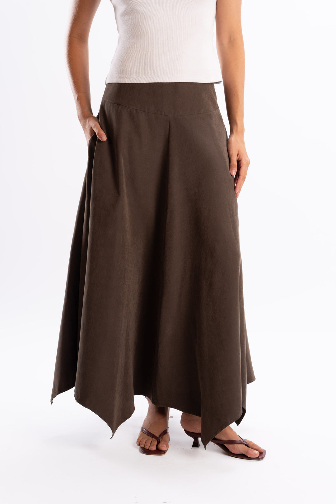 Wave Hem Skirt