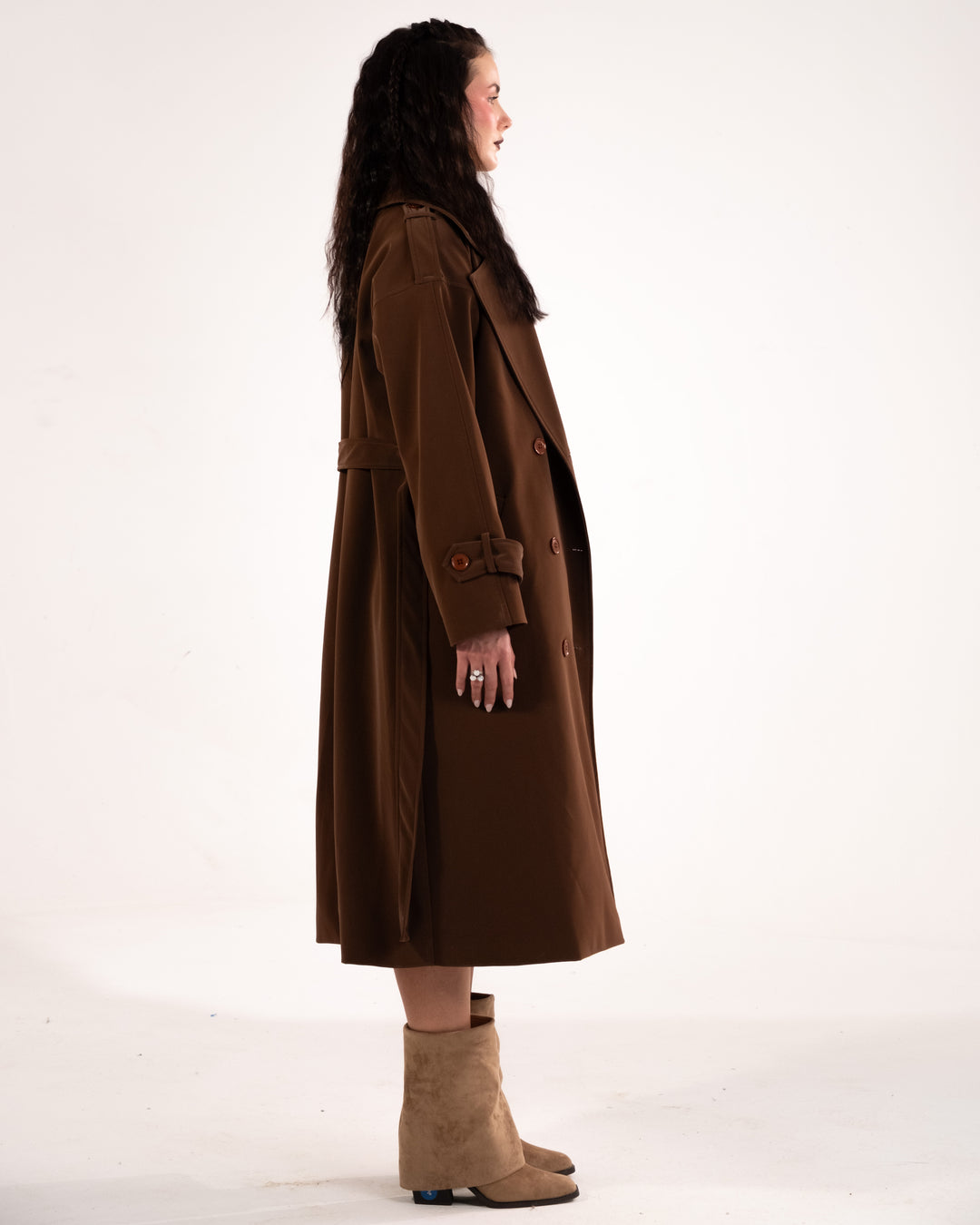 Velvet Touch Trench Coat
