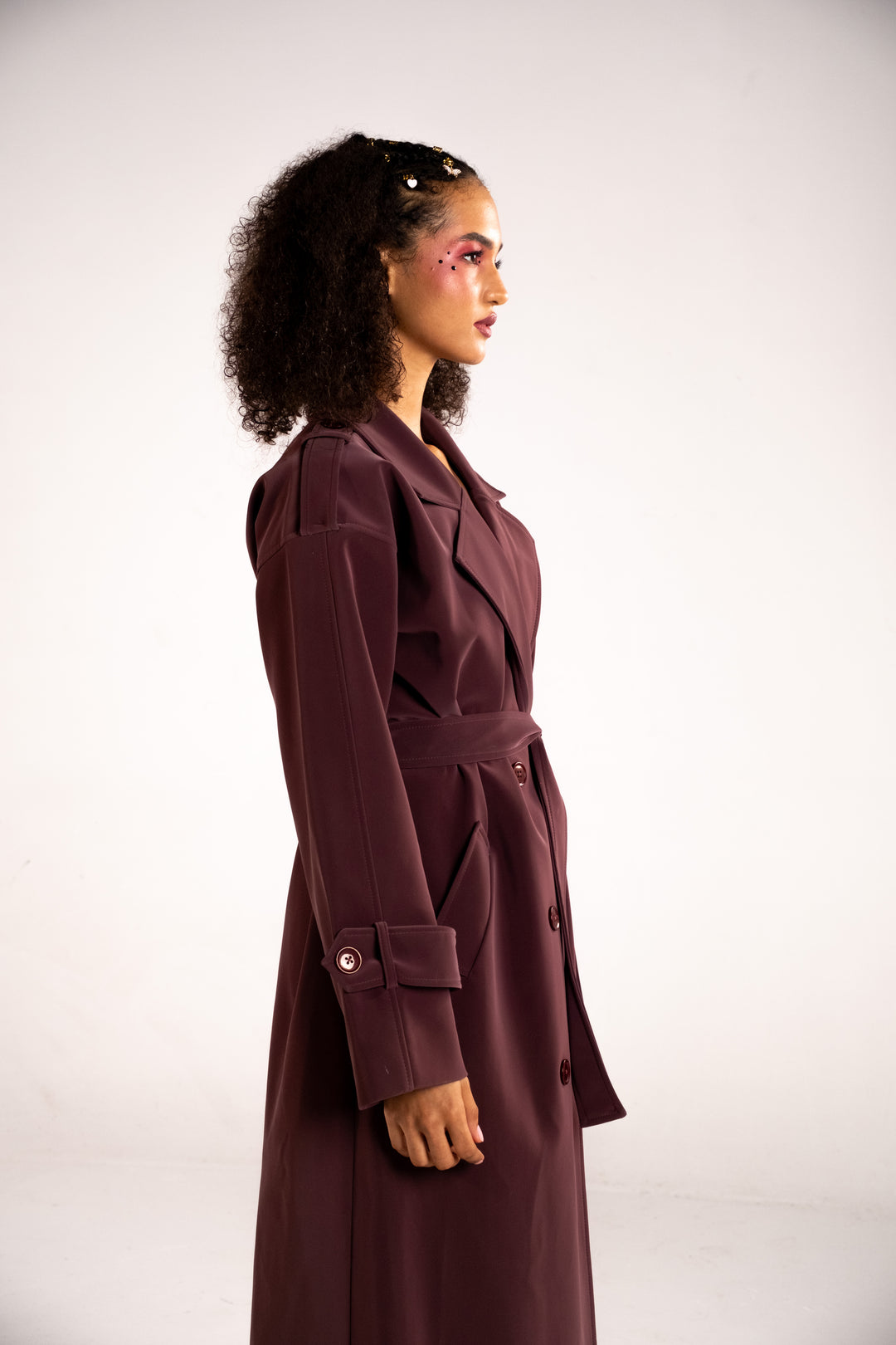 Velvet Touch Trench Coat