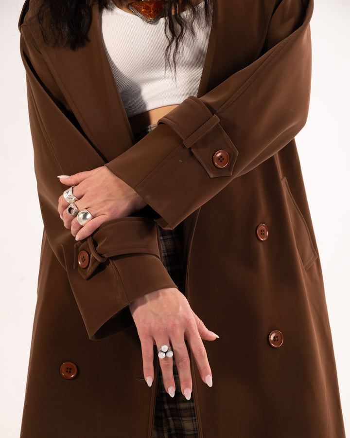 Velvet Touch Trench Coat