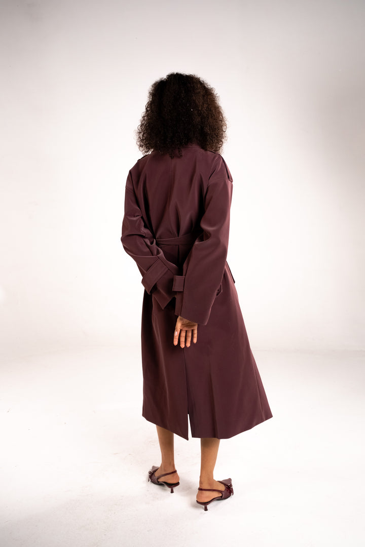 Velvet Touch Trench Coat