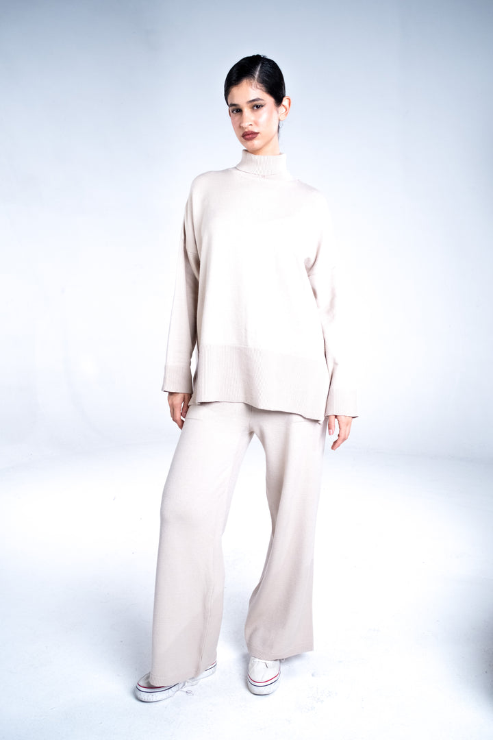 Soft Turtleneck Knitwear Set