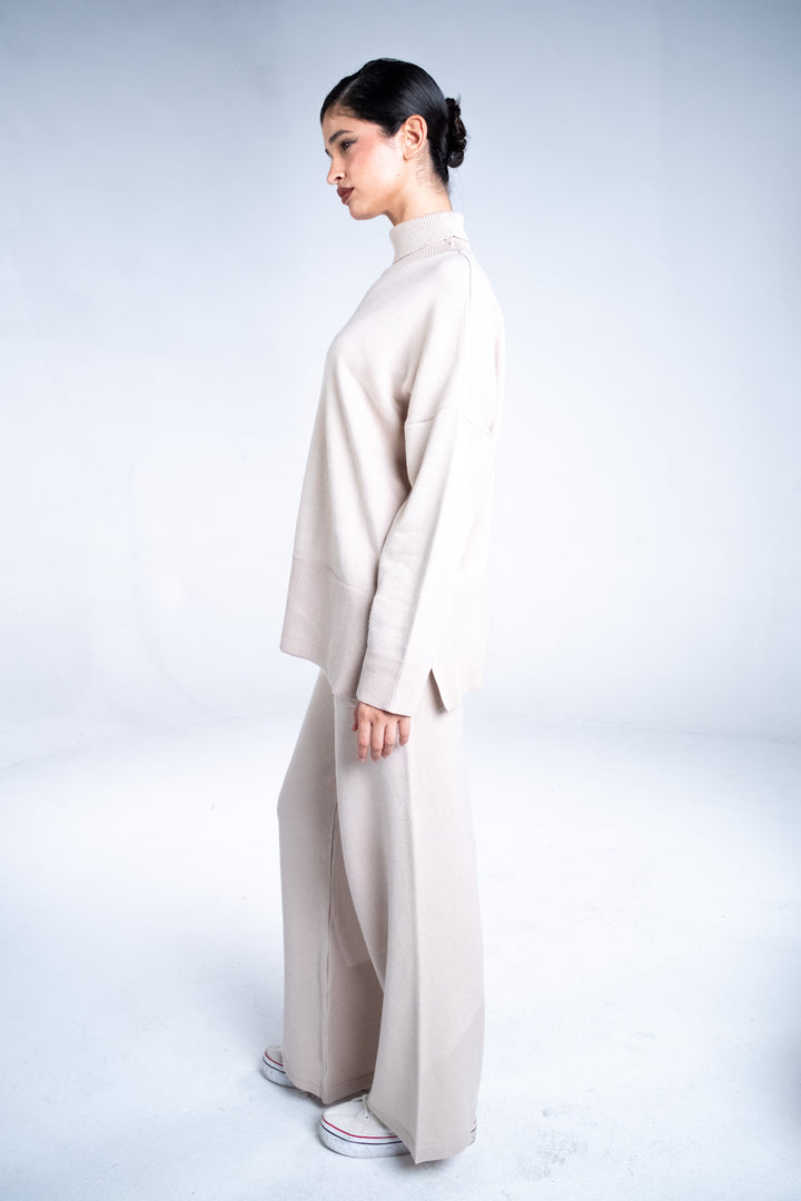 Soft Turtleneck Knitwear Set