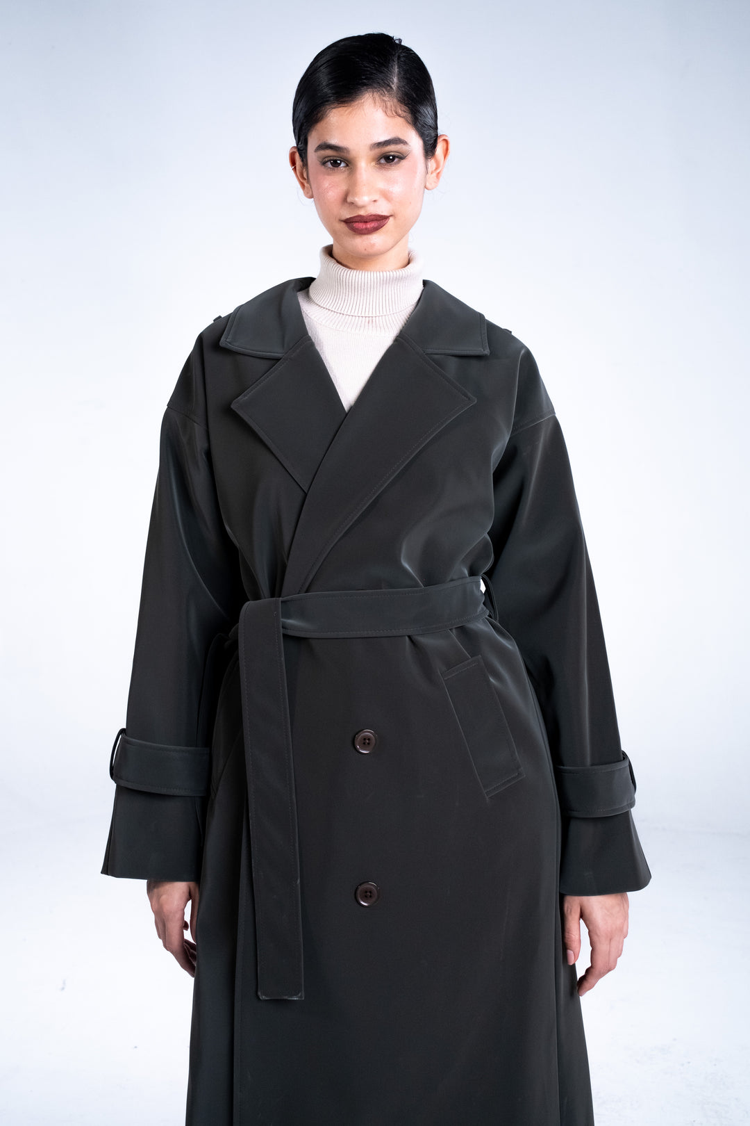 Velvet Touch Trench Coat