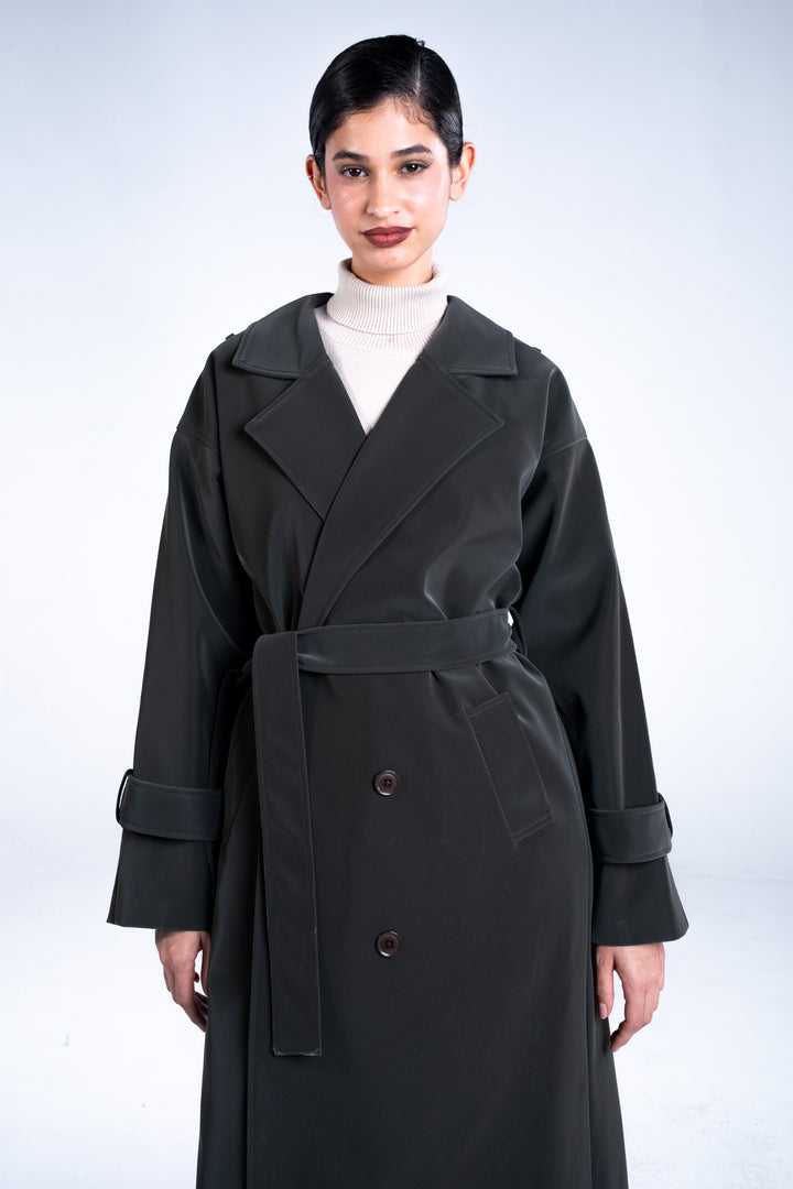Velvet Touch Trench Coat
