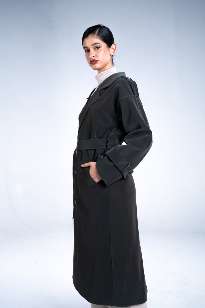 Velvet Touch Trench Coat