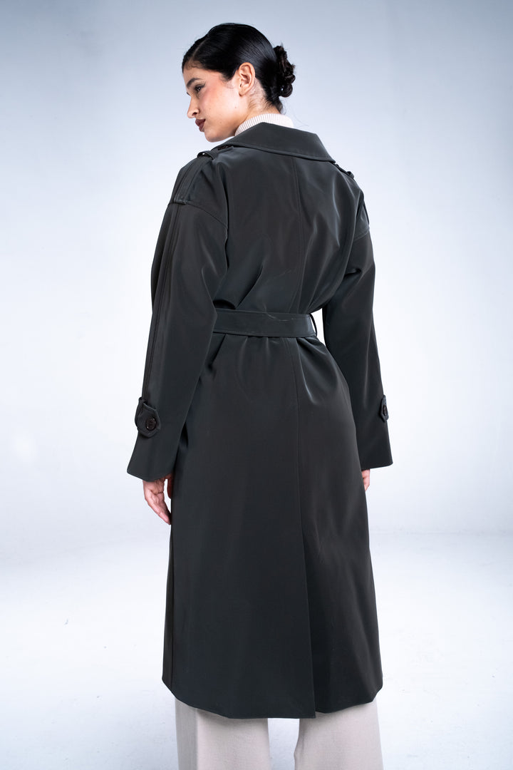 Velvet Touch Trench Coat