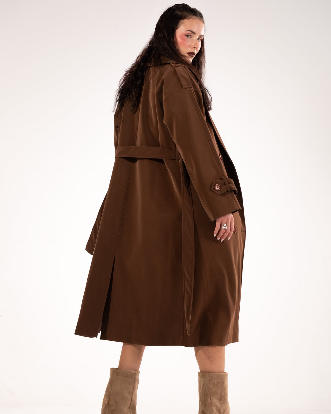 Velvet Touch Trench Coat