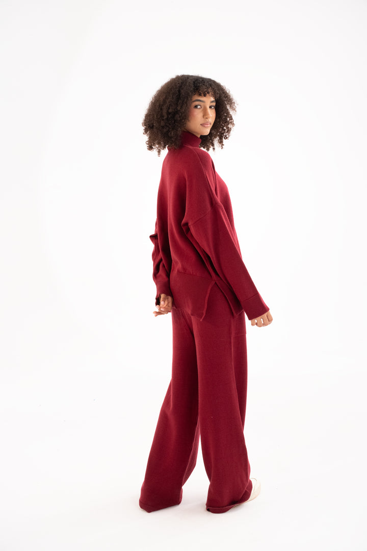 Soft Turtleneck Knitwear Set