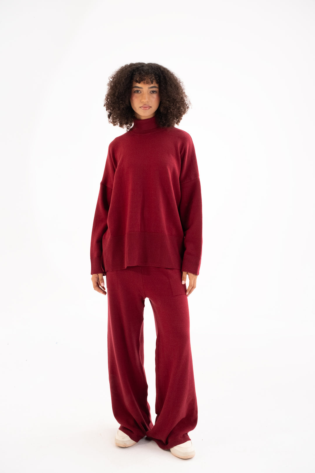 Soft Turtleneck Knitwear Set